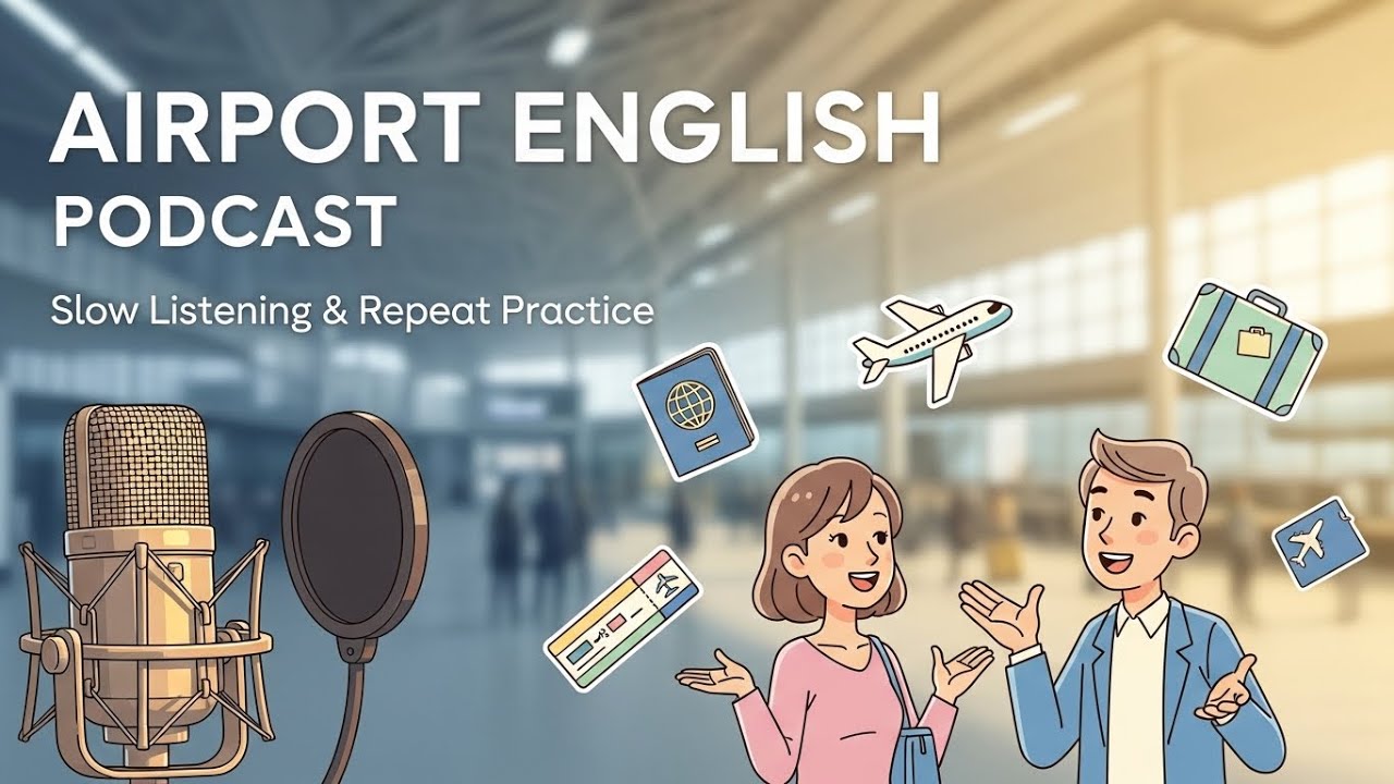 Airport Conversation in English ✈️ | Slow & Easy Practice for Beginners | No More Fear!