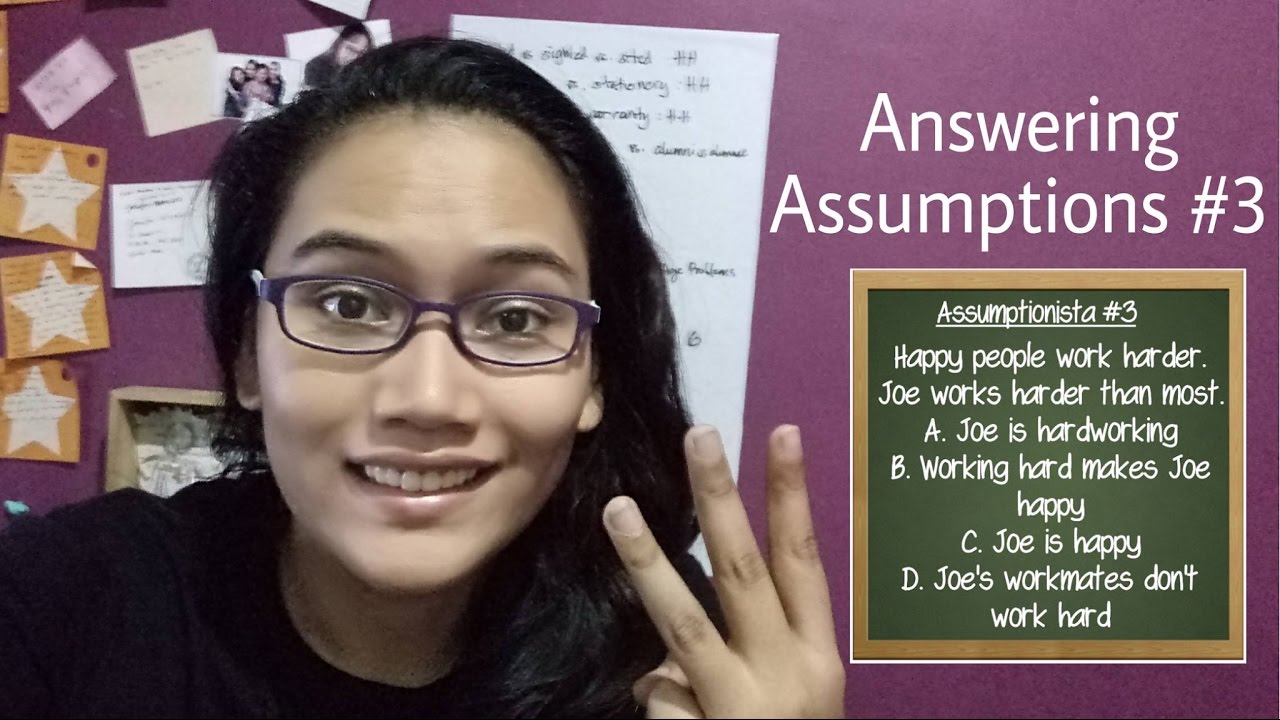 Answering Assumptions#3 - Civil Service Exam Review