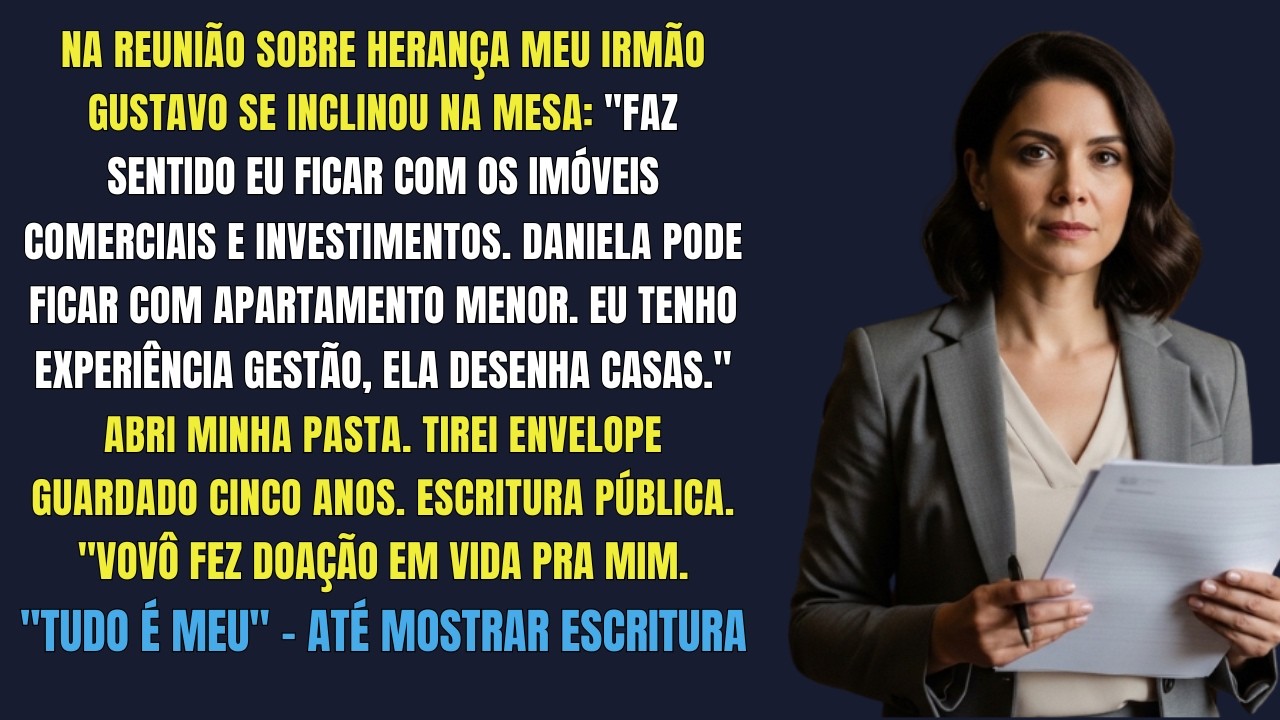 Na Reunião Sobre a Herança, Meu Irmão Declarou  “Tudo É Meu” — Até Eu Mostrar O Documento Que No