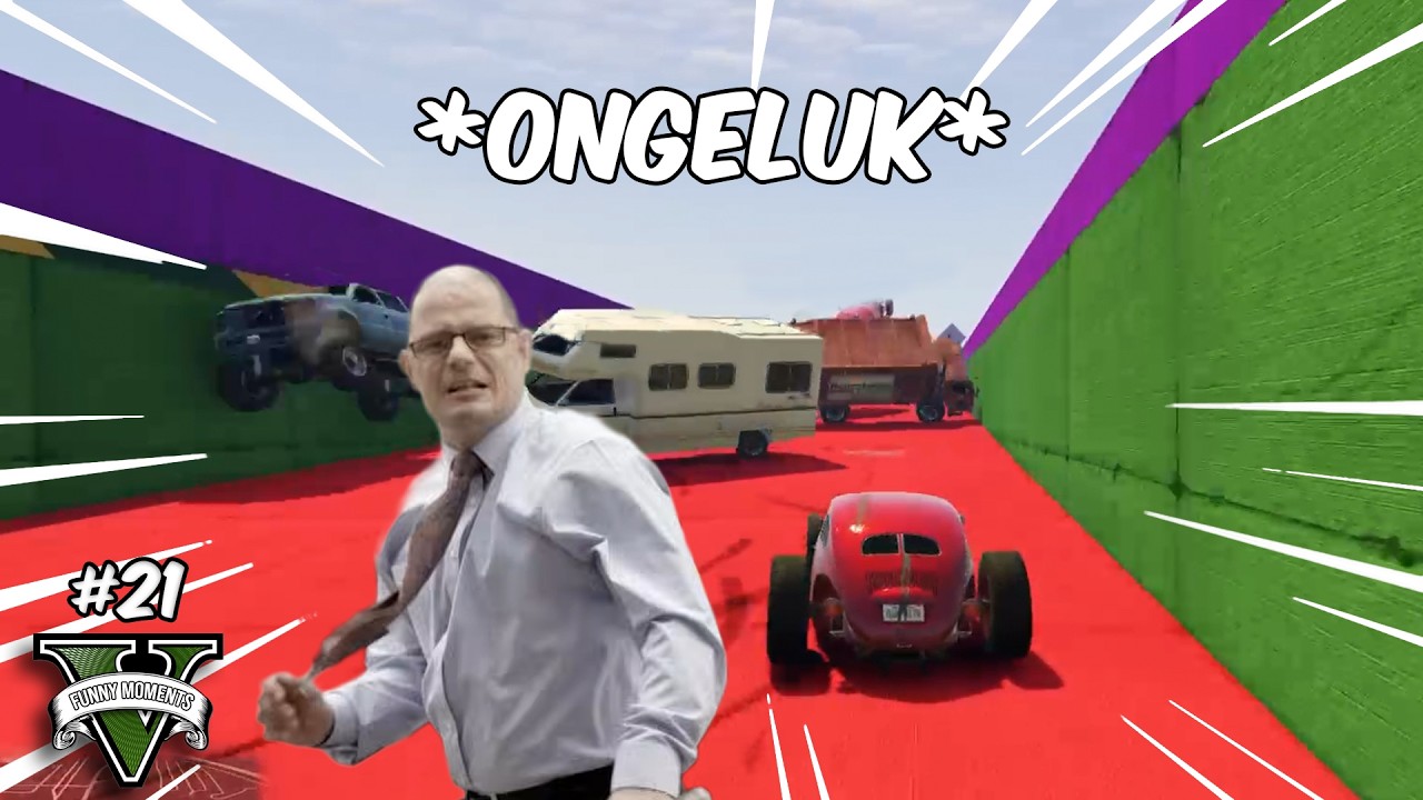 EEN CRASH MIDDEN OP DE RIJBAAN! | GTA V Funny Moments #21