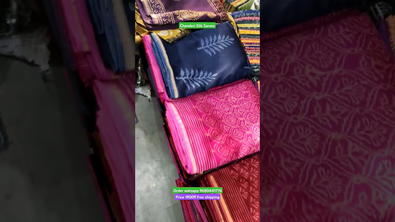 Chanderi Silk Sarees ।। Trending Collection ।। Free shipping ।। Silk sarees collection ।। Part 1001