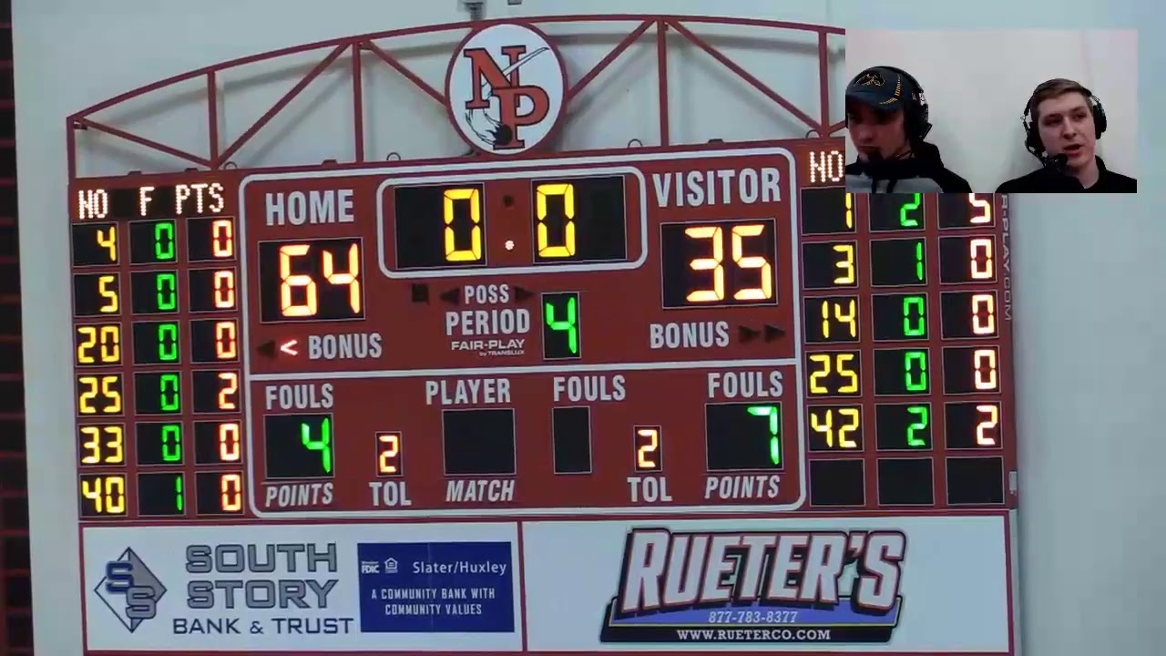 North Polk Girls Basketball VS.  PCM  2/13/2019 (Audio w/ Scoreboard)