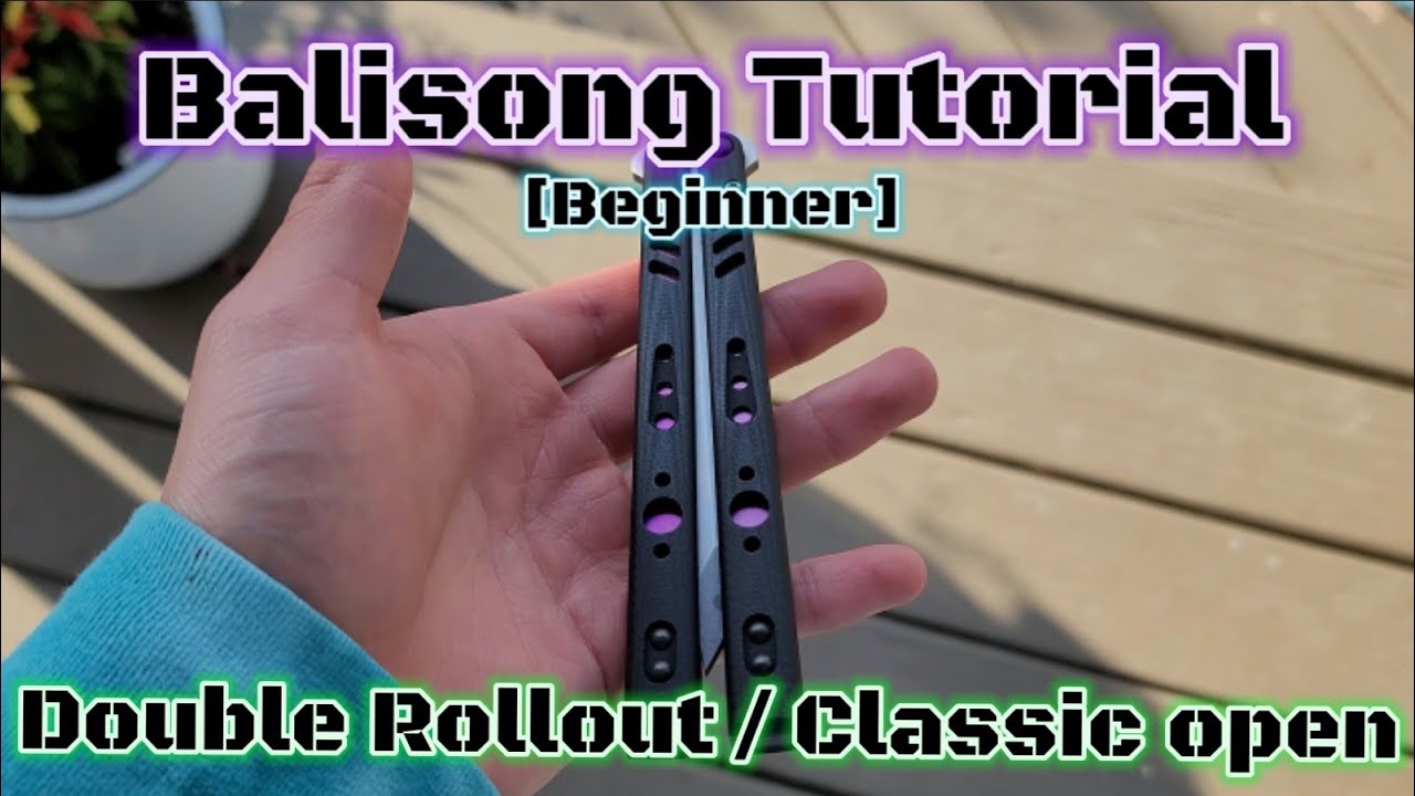 Beginner Butterfly Knife Trick Tutorial | Double Rollout/Classic Opening! Left and Right Hand!