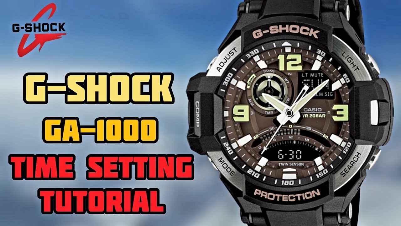 Casio G-Shock Time Setting GA-1000 Caliber 5302 G Shock Time Adjust, G Shock Time adjusting