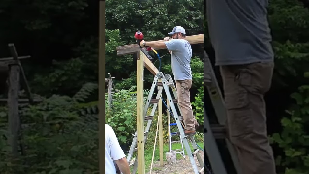 Building a Lean To in under 60 Seconds #shorts