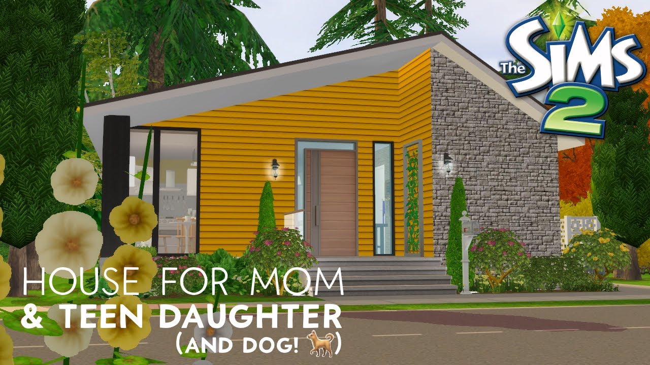 🏡 House For Mom & Teen Daughter (and dog!) 🐕 || Sims 2 Speed Build || Decorate With Me