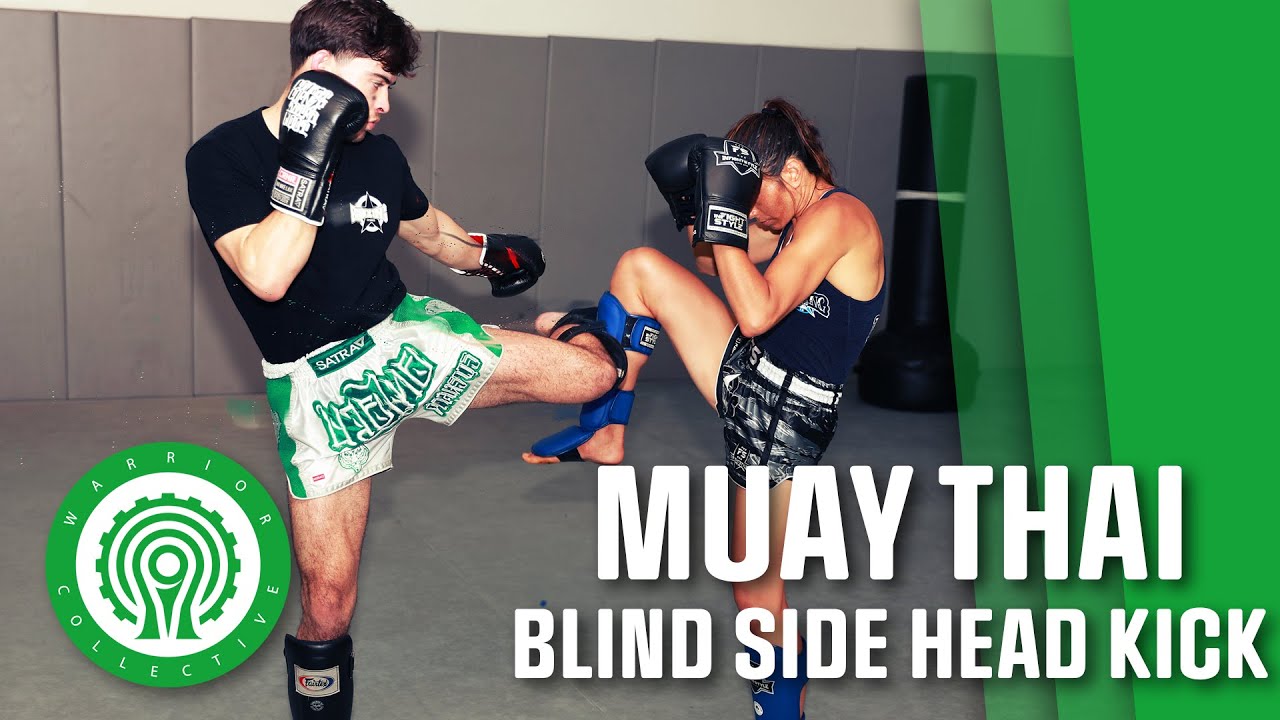 Muay Thai Sparring Drills - Setting up the Blind Side Head Kick with Bryan Popejoy