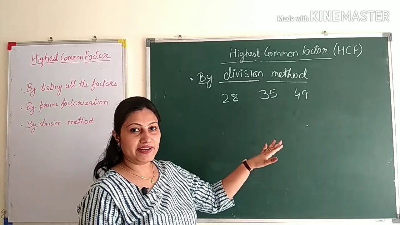 HCF (Highest Common Factor) - Listing factors, Prime factorisation, Division Method- Class 6