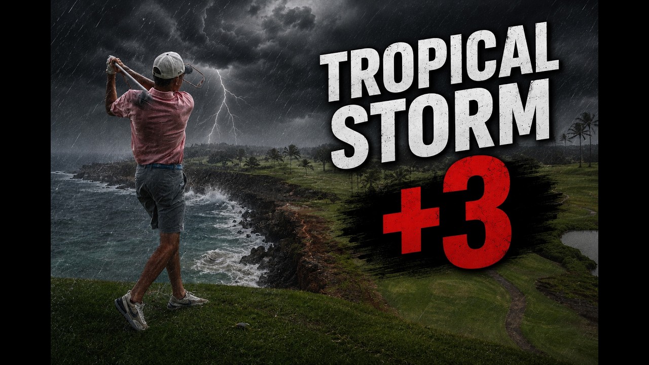 Below average round with a scratch golfer during a tropical storm