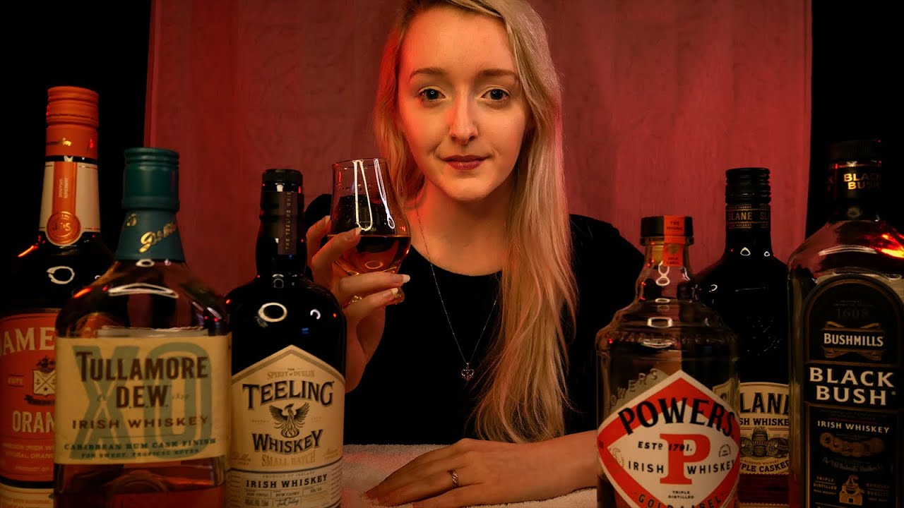 ASMR Whiskey Tasting Session | Jameson, Bushmills 🥃 Irish Edition