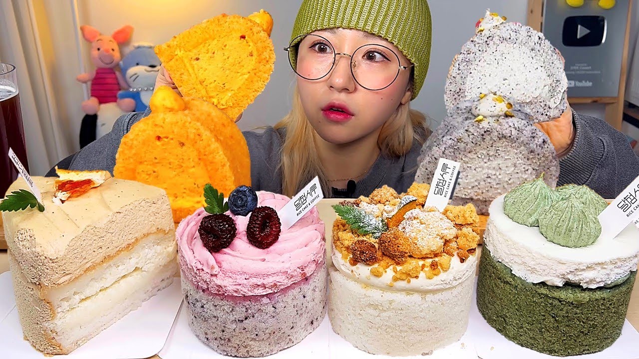 달첨시루 떡케이크🍡 설기 케이크 롤떡 디저트 먹방 Dessert Mukbang