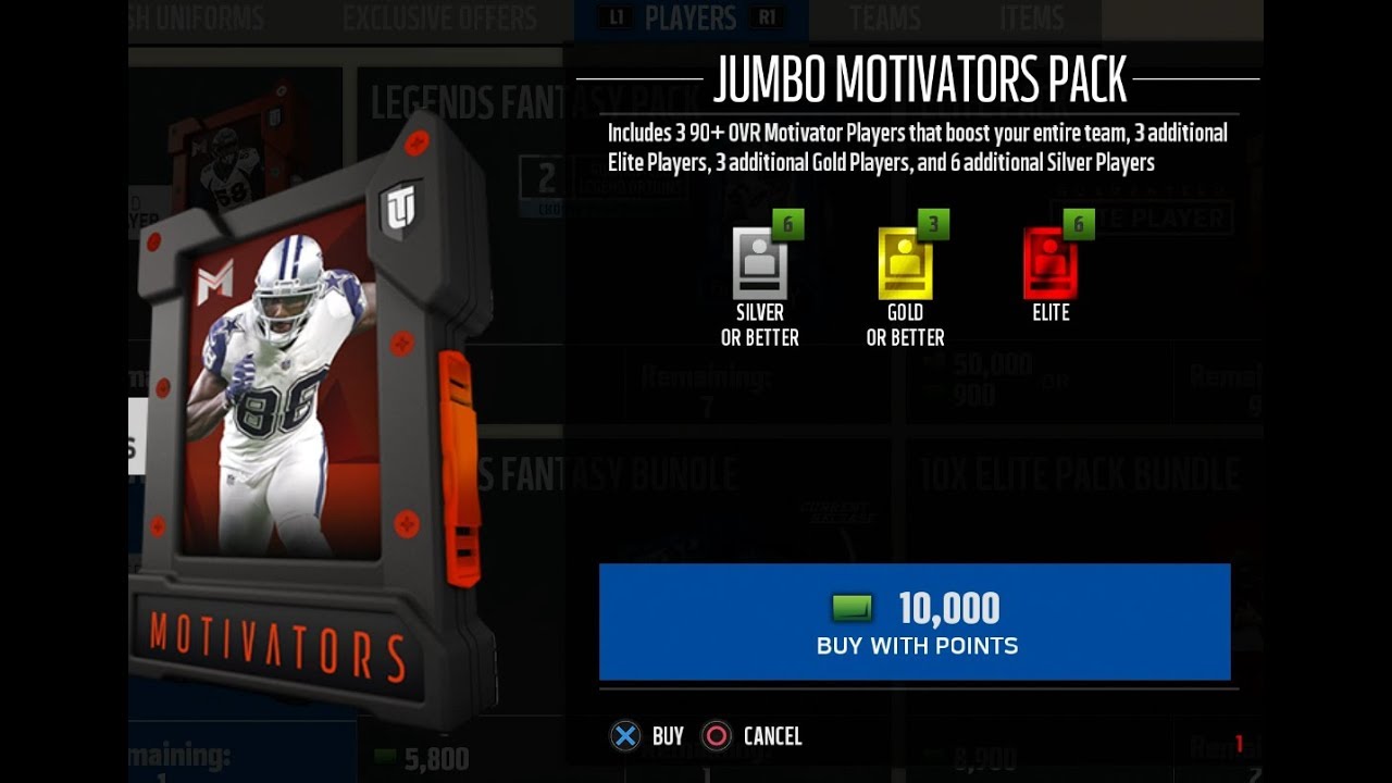 Madden 18 Ultimate Team: Jumbo Motivators Pack Opening