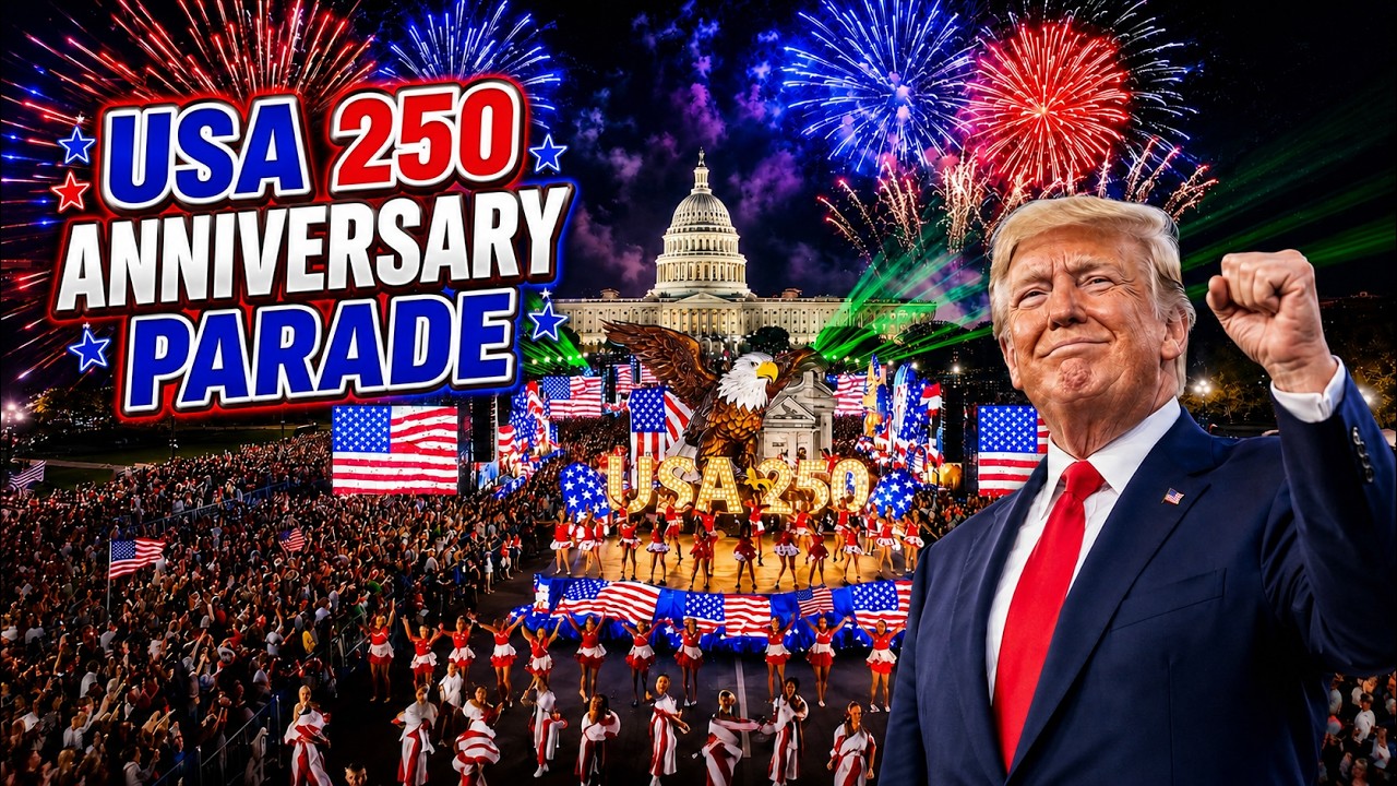 America USA 250 Parade 2026 🇺🇸 Anniversary Celebration! MASSIVE Floats, Military Jets & Fireworks!