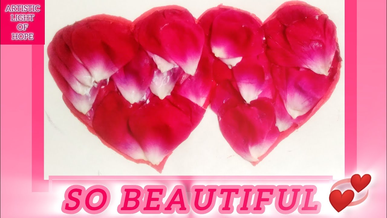 Valentine's day special diy 💞| When two hearts together 💞|DIY Rose petals🌹