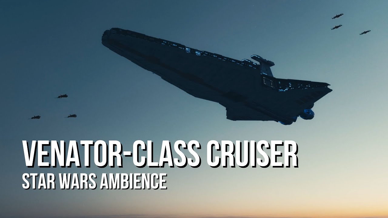 Republic Attack Cruiser | Star Wars Ambience | Quiet Radio, ARC Flybys, Venator Engine Sound