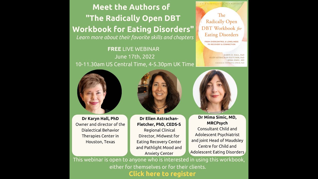 Meet the Authors of The Radically Open DBT Workbook for Eating Disorders