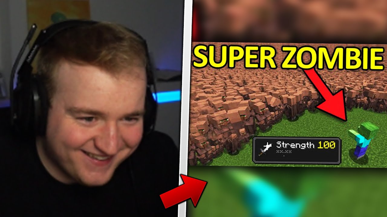 Fabo reagiert auf 100.000 VILLAGER VS OP ZOMBIE in MINECRAFT
