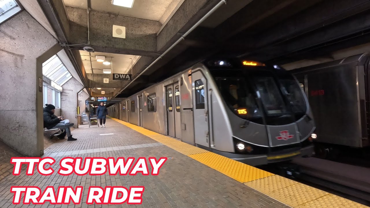 TTC Subway Train Ride from Eglinton Station to Finch West