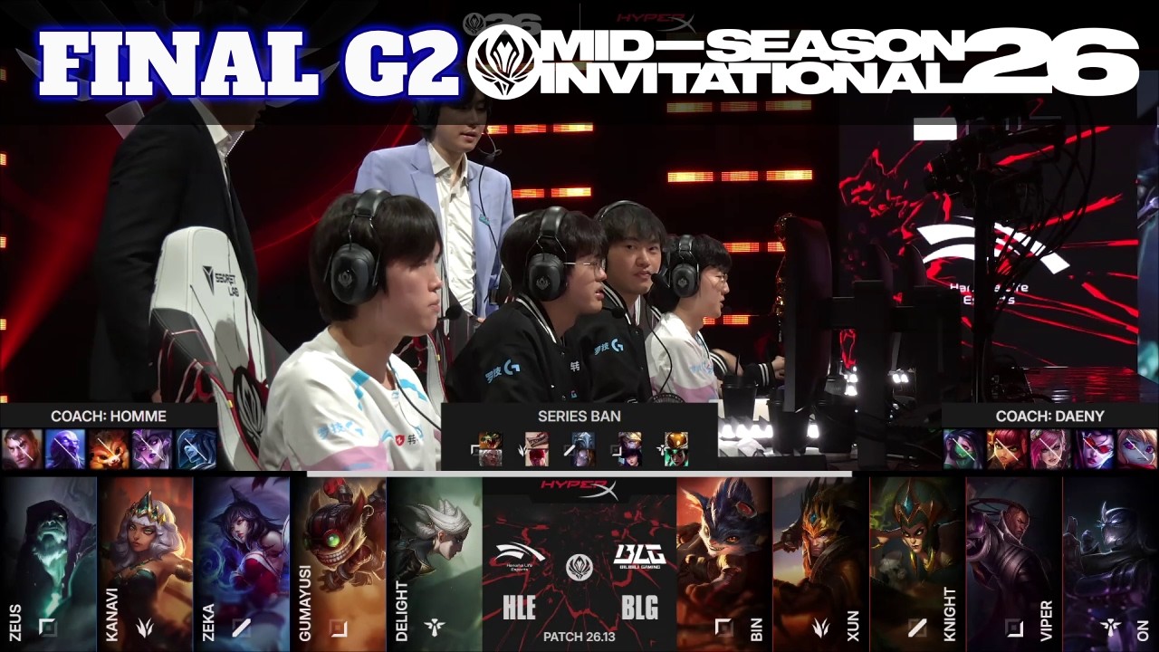 BLG vs HLE - Game 2 | Grand Final LoL MSI 2026 Main Stage | Bilibili Gaming vs Hanwha Life G2 full