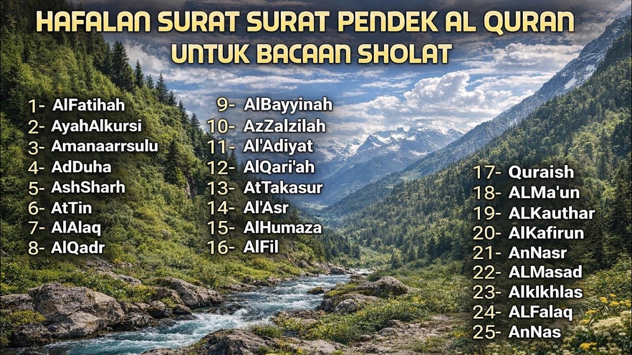 🔴 LIVE Hafalan Surat Pendek Al Quran Untuk Bacaan Sholat Tarawih #ramadhan #jumatberkah #tilawah