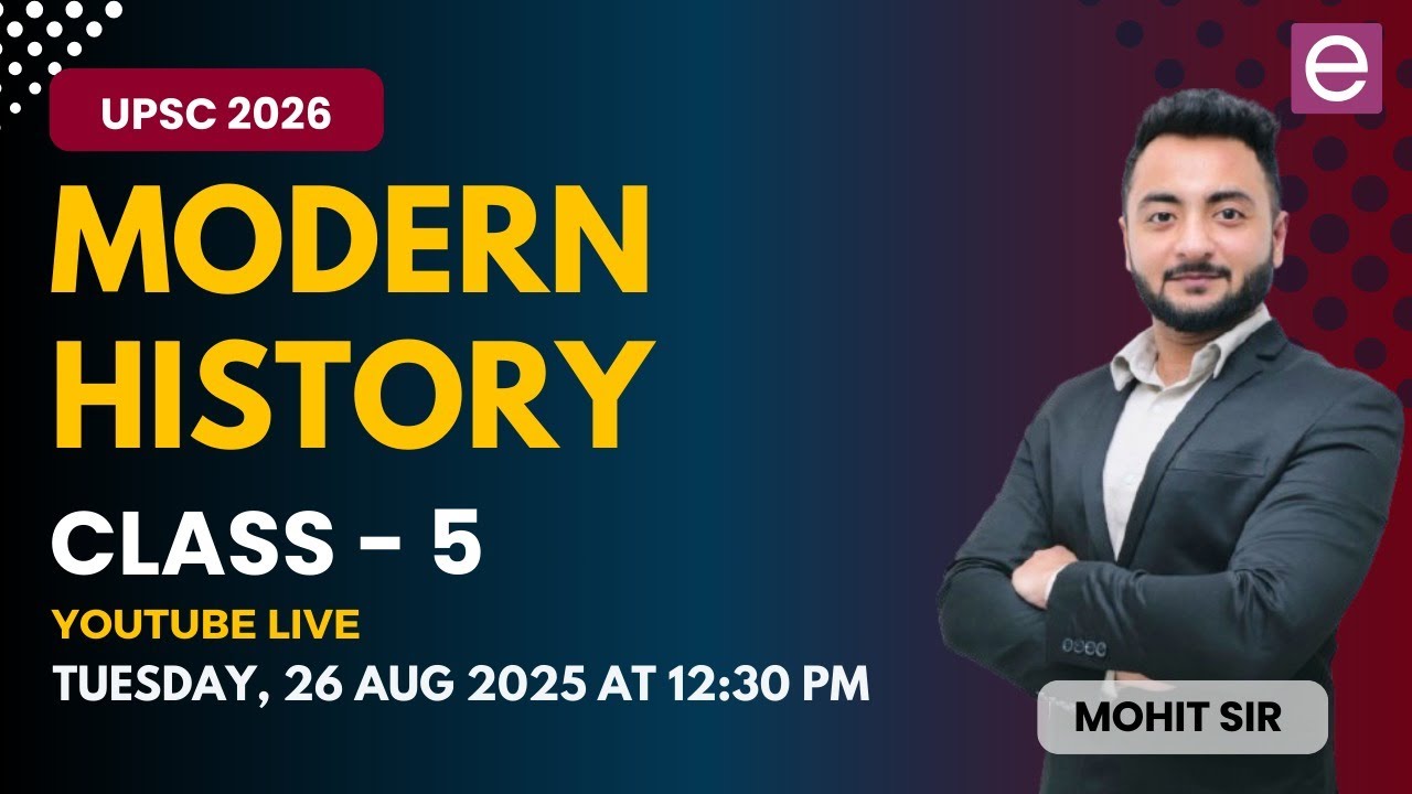 LIVE : UPSC 2026 Modern Indian History with Mohit Sir