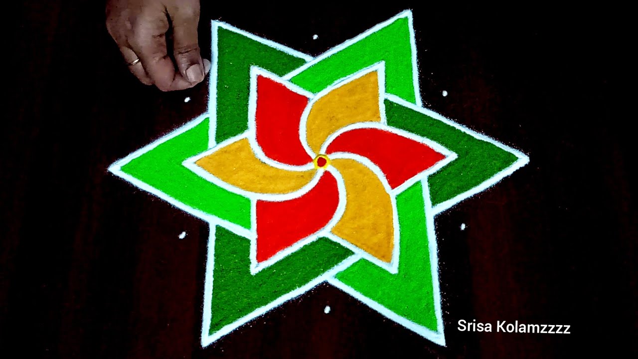 685. 5*3 Easy Sankranthi Pandaga Special Simple Chukkala muggu / Traditional Pongal Festival Rangoli