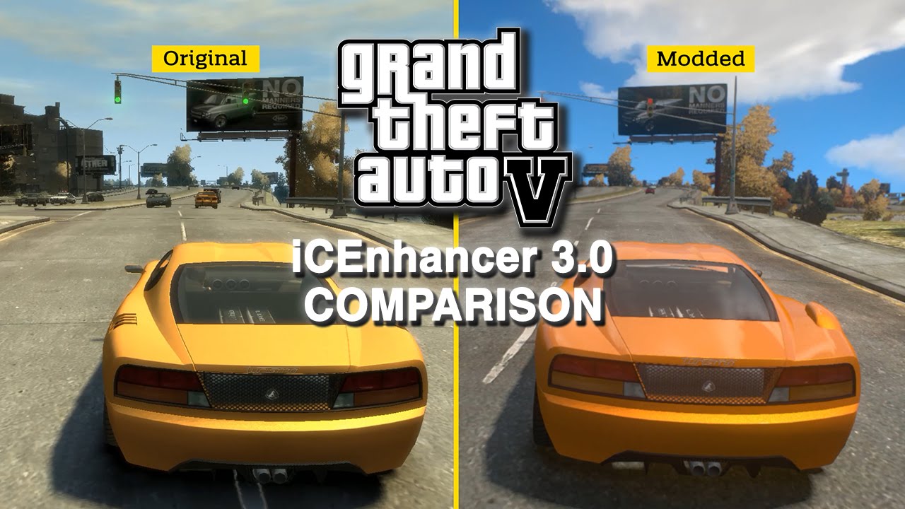 GTA IV: iCEnchancer 3.0 Mod - Graphics Comparison