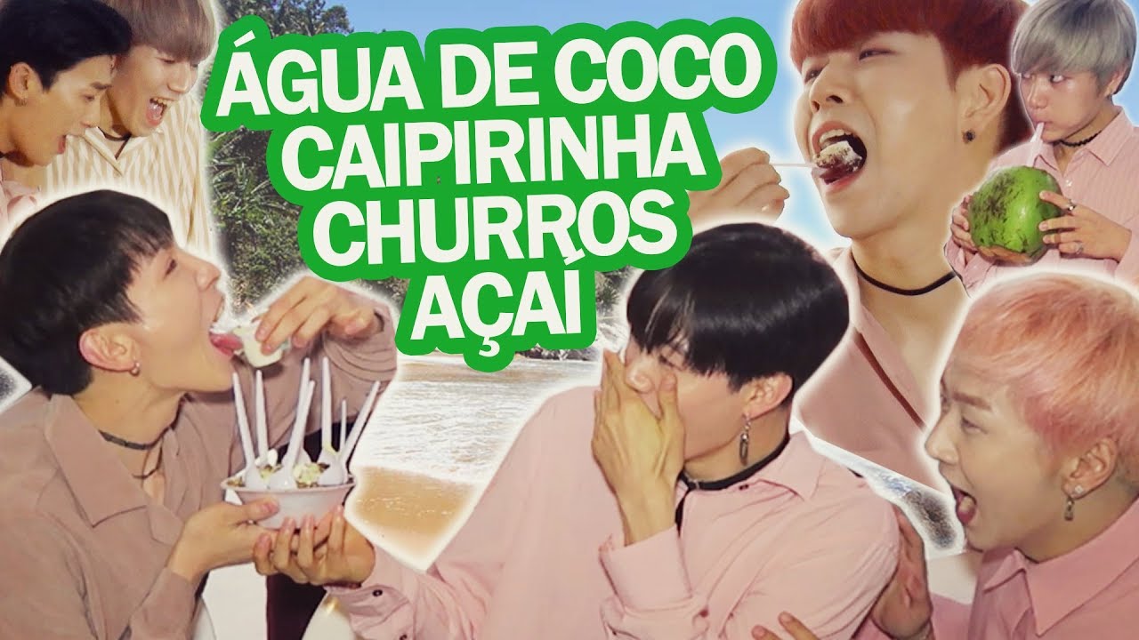 IDOLS COREANOS COMENDO COMIDA DE PRAIA DO BRASIL ft BLANC7