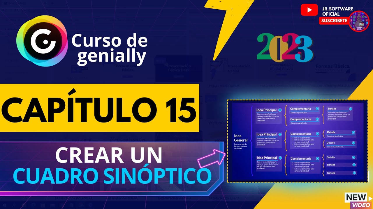🟦Curso De Genially - Capítulo 15-  Crear un #Cuadro sinóptico Educativo en Genially- 2023🥇🥇