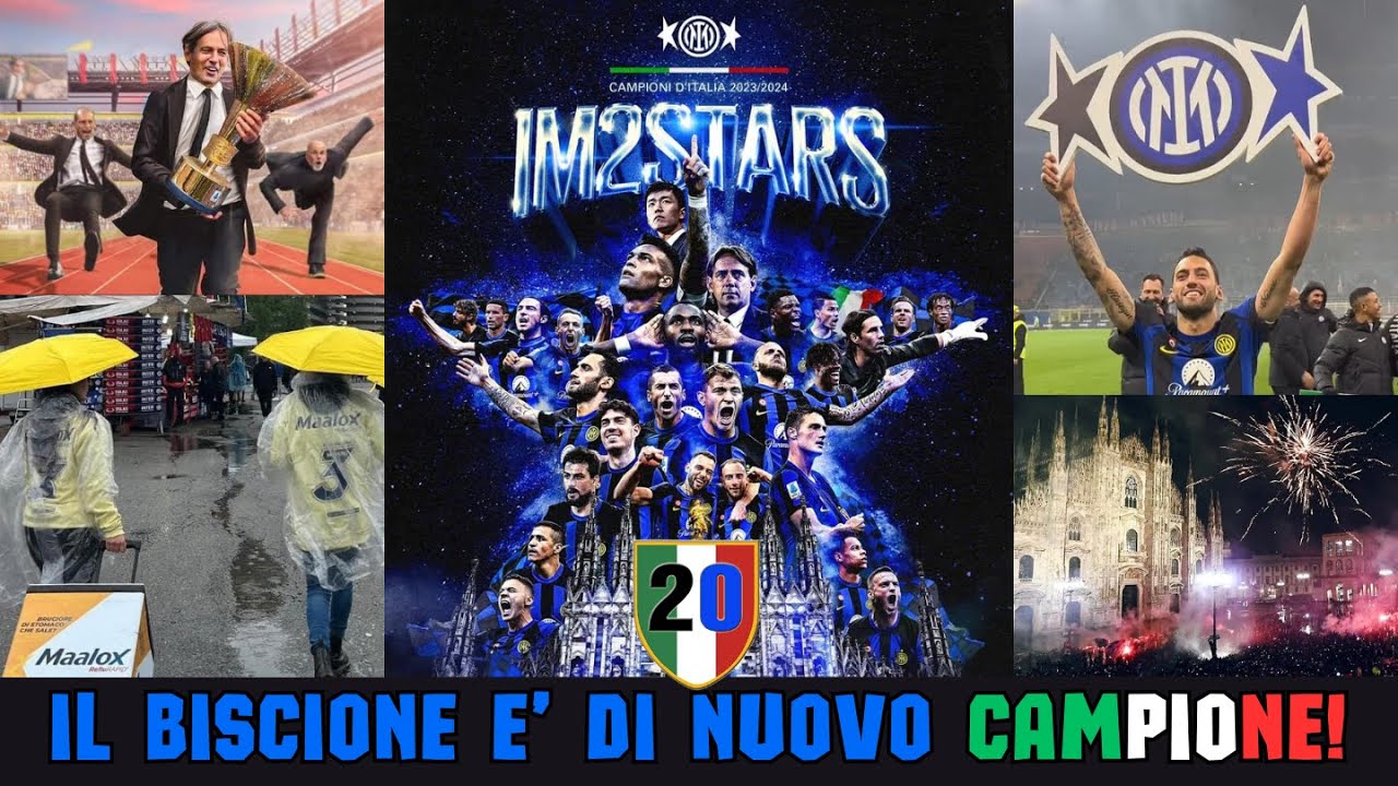 INTER CAMPIONE D'ITALIA 23/24 - FILM/PARODIA NON CI RESTA CHE PIANGERE - LA SECONDA STELLA AL DERBY!