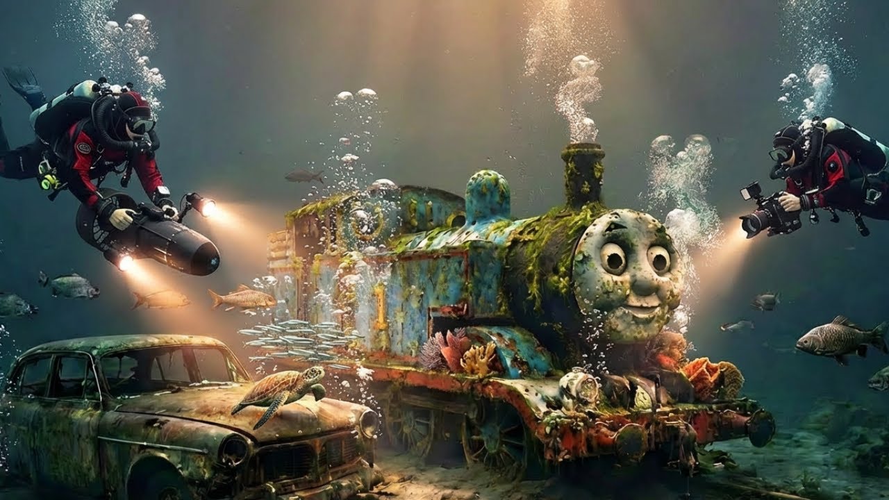 ASMR Car Restoration | Thomas Train Found at Bottom of Abandoned Lake | Epic Underwater Recovery