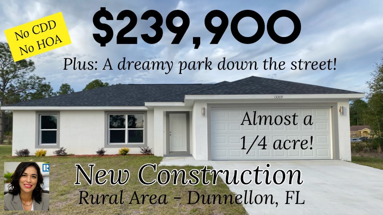 $239,900 NOW New Construction Central Florida Home Tour Dunnellon 3/2 1,266 sqft Move in Ready