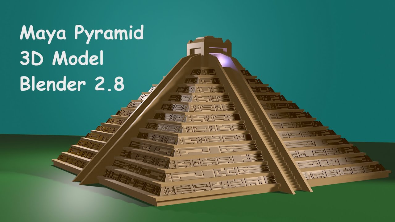 Blender 3D Modeling Maya Pyramid (Beginner Skills) Blender 2.8