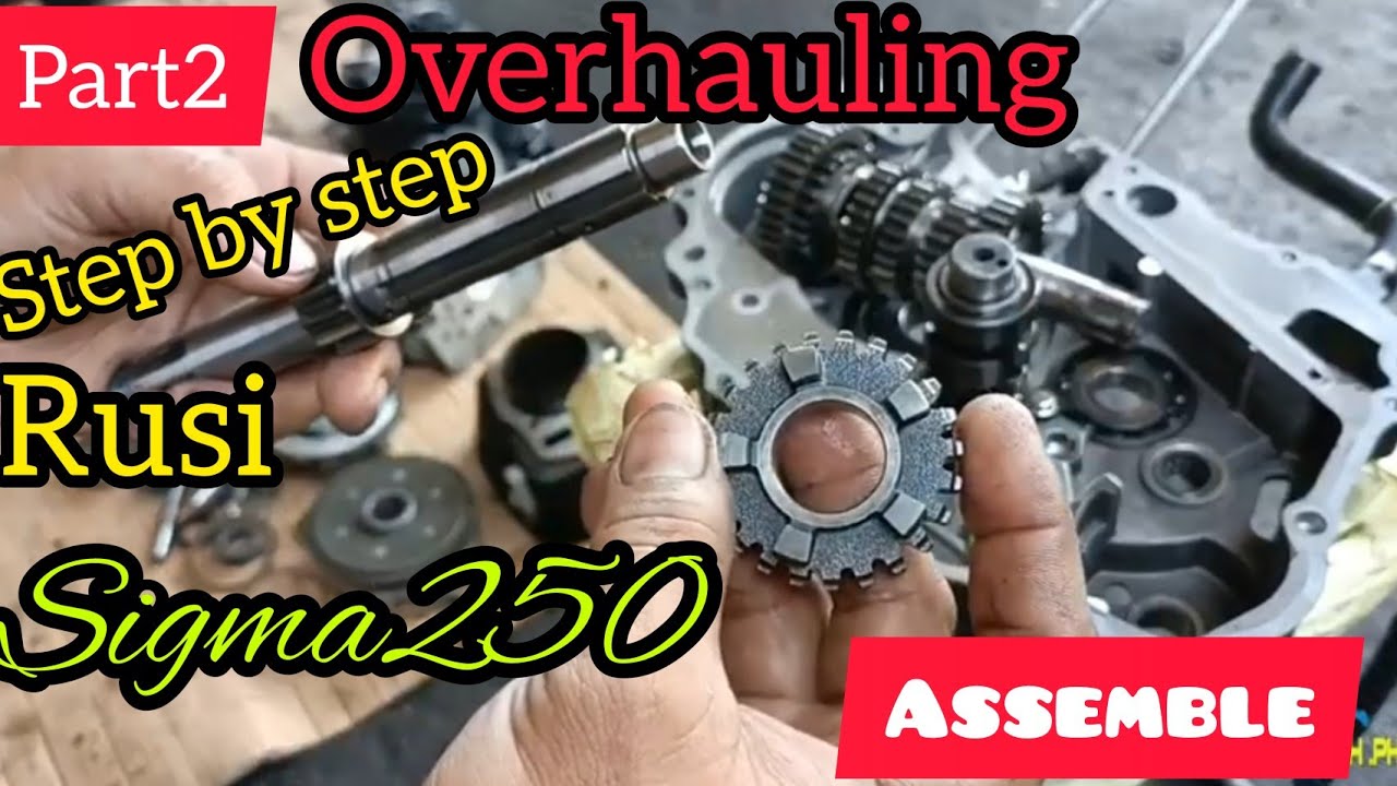 HOW TO ASSEMBLE ENGINE RUSI SIGMA 250 part2 l replace connecting rod/crankshaft l replace piston kit