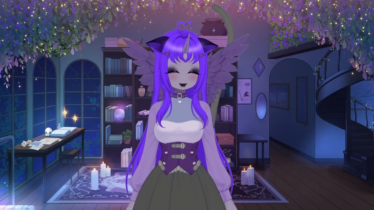 Rosaline Neko Twitch Channel Intro! #vtuber #twitch #streamer