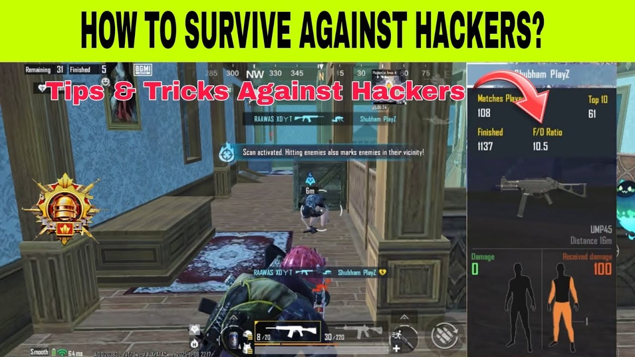 How To Survive Against H*ckers In Conqueror Lobby | Best Tips & Tricks | Solo Conqueror Rankpush