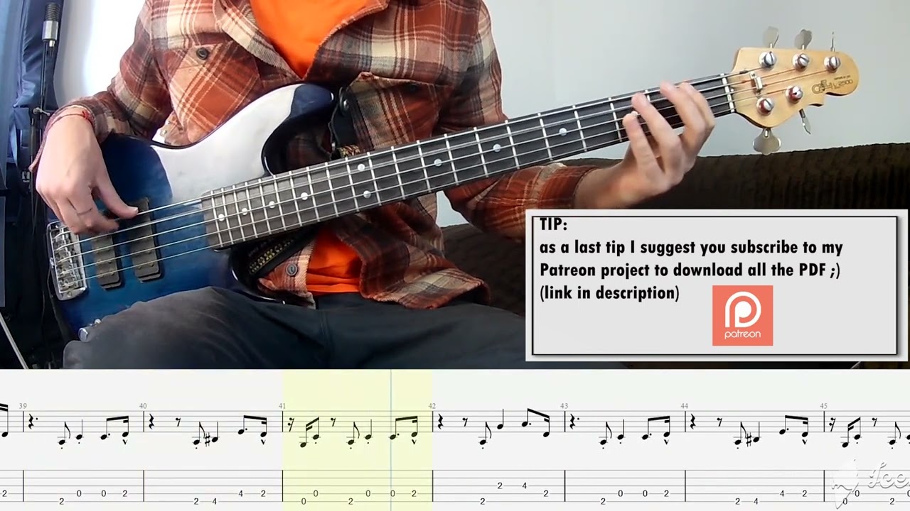 Michael Jackson - Baby Be Mine BASS COVER + PLAY ALONG TAB + SCORE PDF