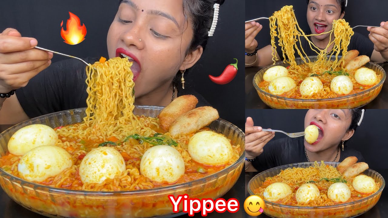 Soupy Yippee Noodles With Egg 🔥🤤 Spicy 🥵