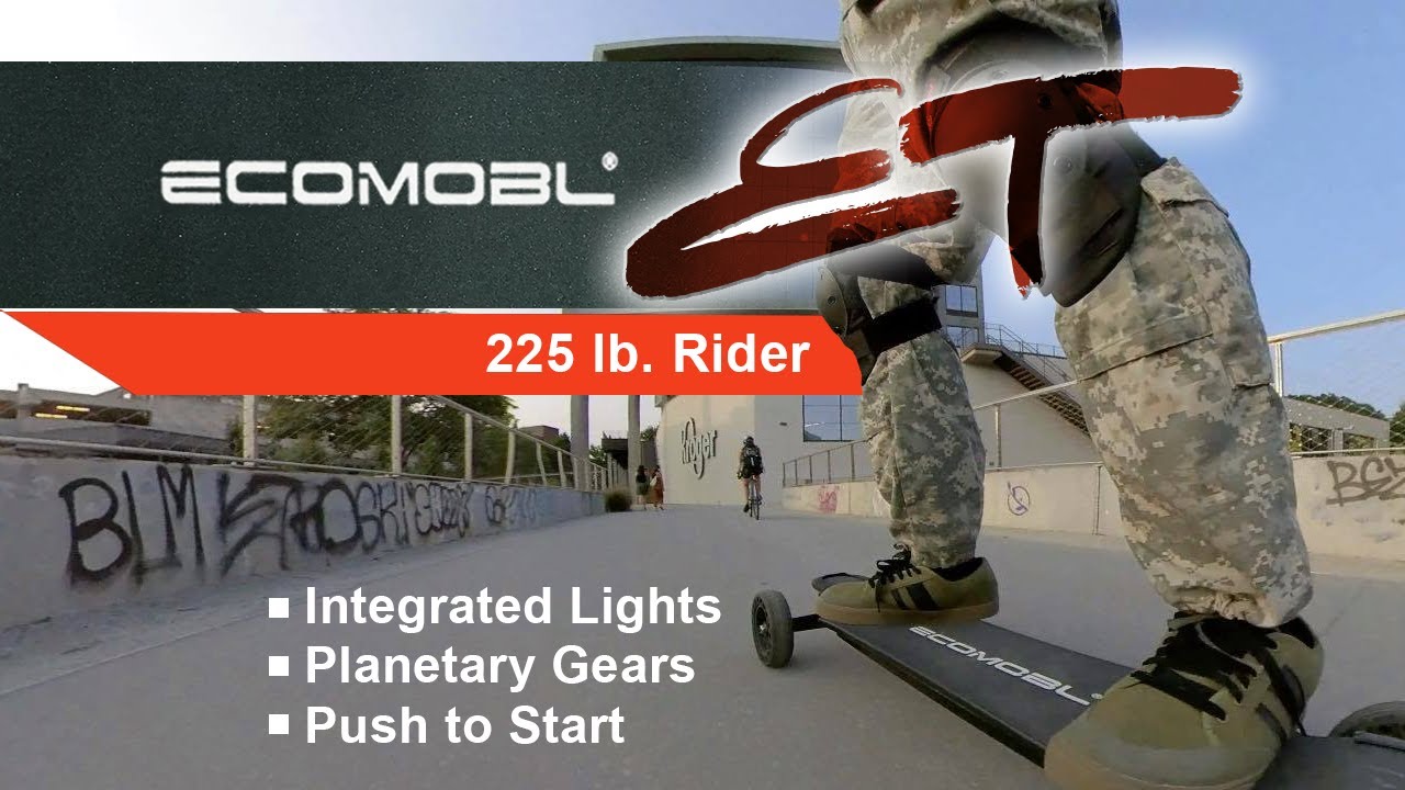 ECOMOBL ET Integrated lights Planetary gears & Push start 225 lb rider perspective