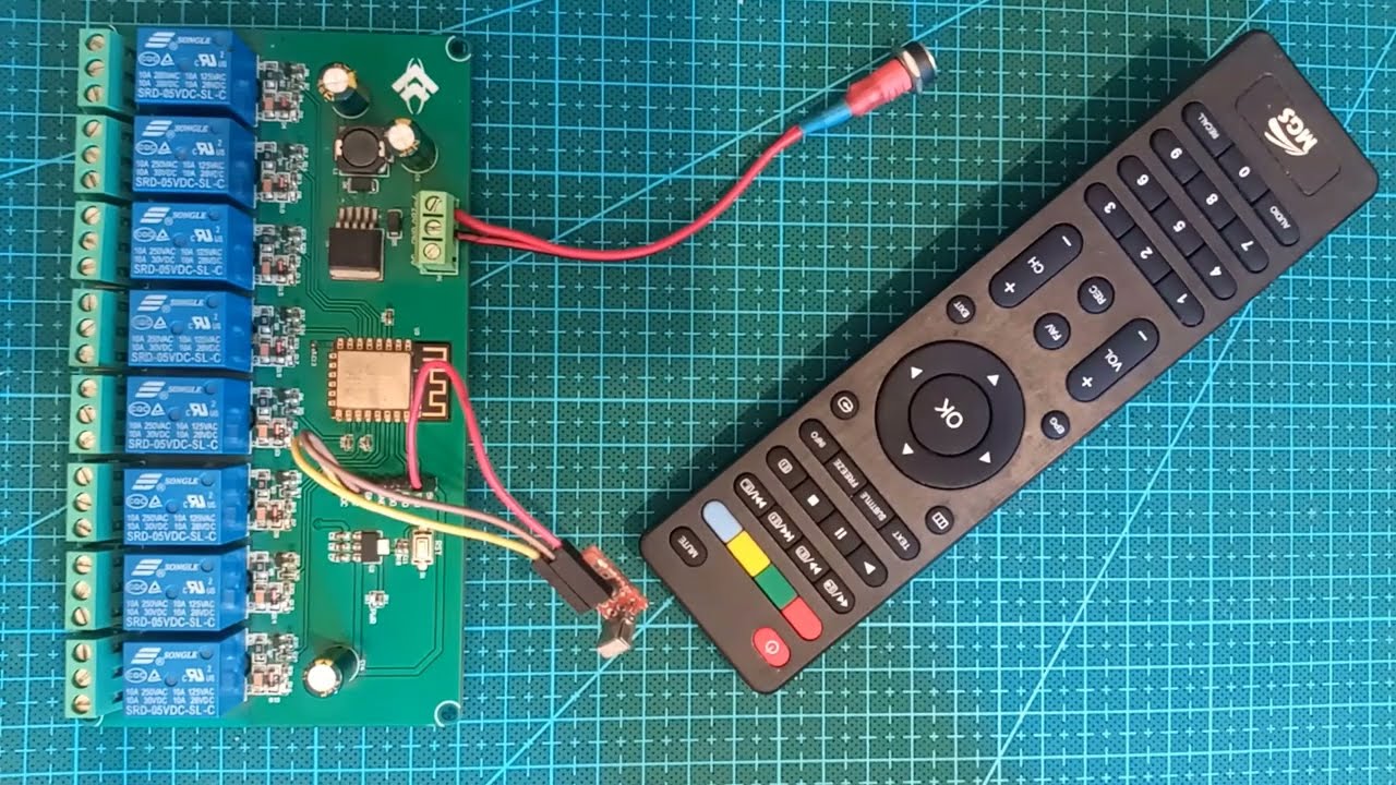 ESP8266 relay 8-channel IR remote control