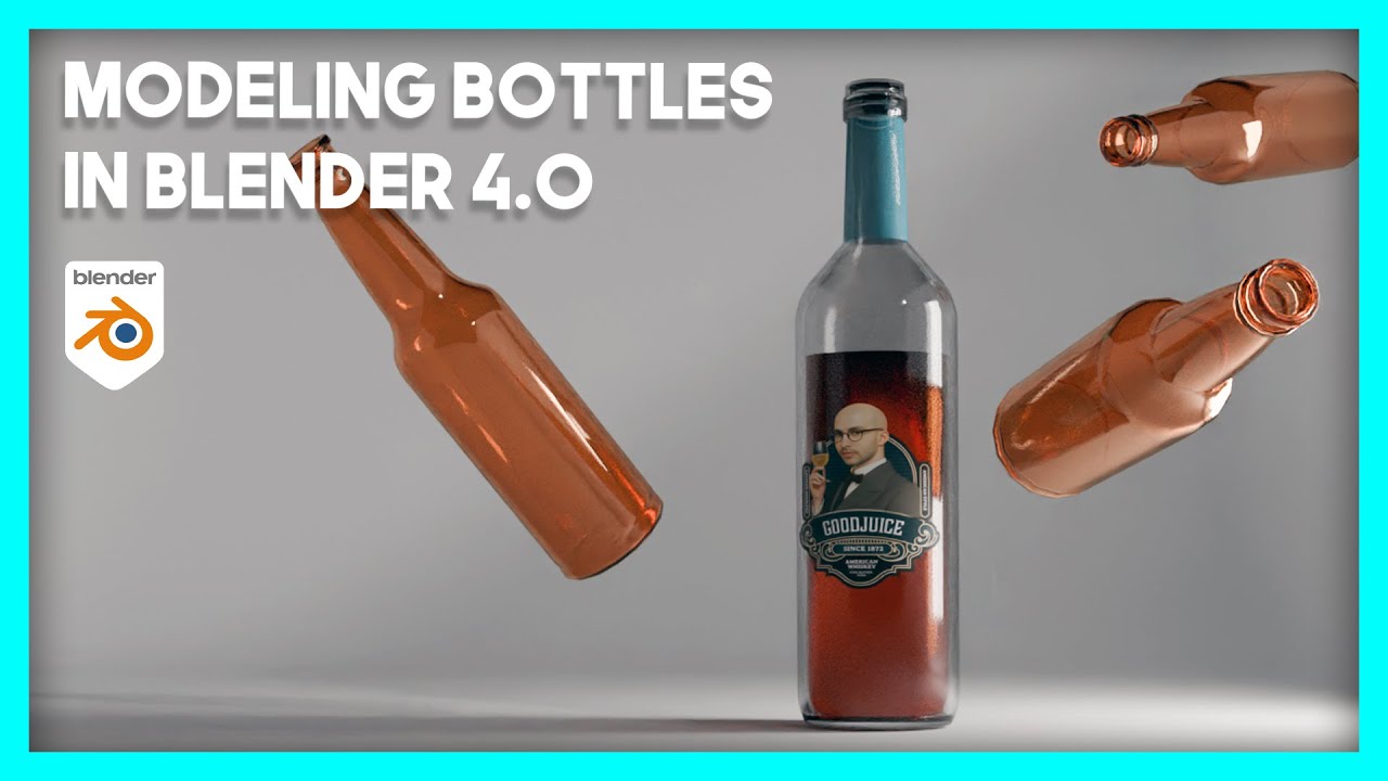 Modeling Bottles in Blender 4.0  Bezier Curves & Poly Modeling