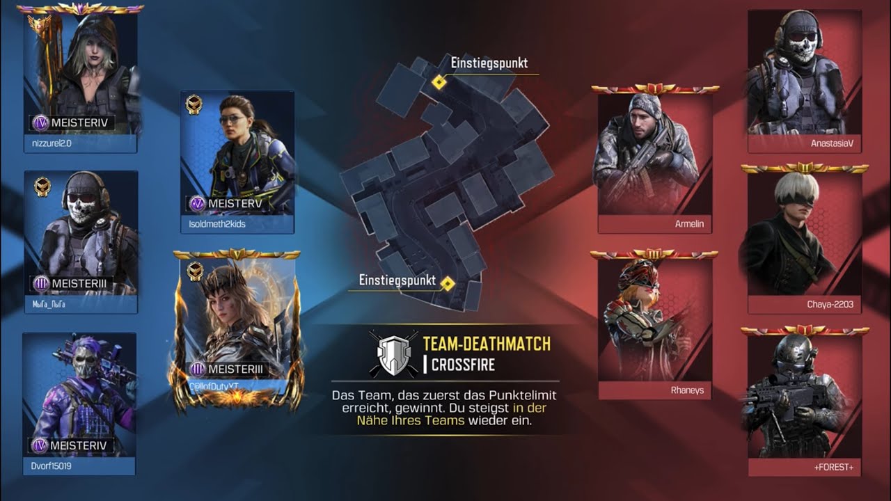 ✨🌋✨Call of Duty mobile💢„Crossfire“ Team Deathmatch, ✨🥇1st.✨💥MASTER II💥🌟 Season 6/ AK 117/USS 9