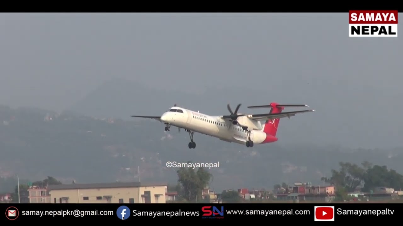 Amzing view of Yeti Airlines landing and takeoff at pokhara international airport Kathmandu-Pokhara