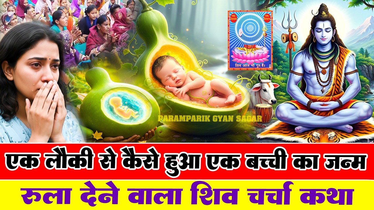 एक लौकी से कैसे हुआ एक बच्ची का जन्म | शिव चर्चा कथा | shiv charcha katha | parampariik gyan sagar