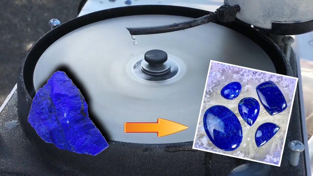 Cutting & Polishing RAW Gems at Home With Simple Tools: Lapis Lazuli