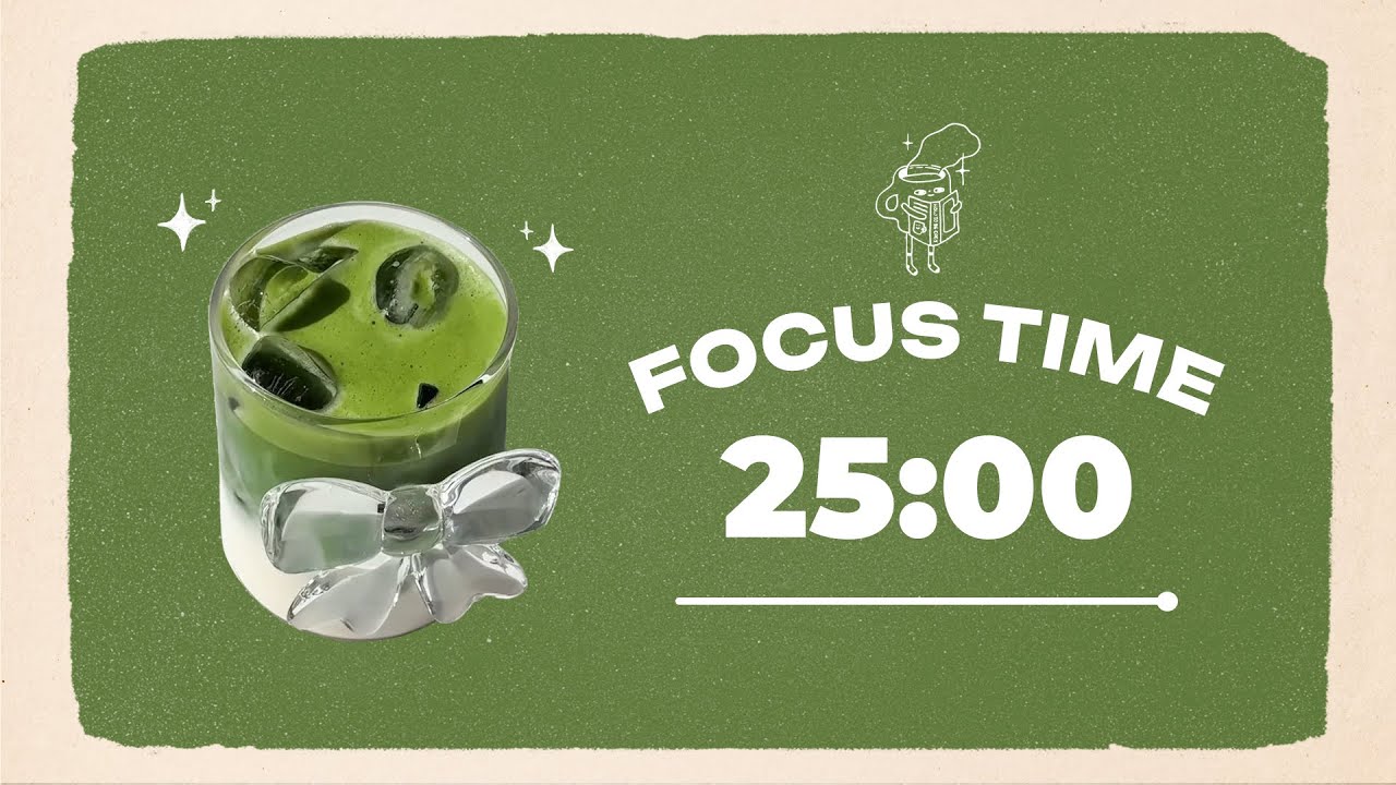 🍵 Study with Me | Matcha | 25/10 Timer | Chill Lo-fi 🎶 | 4 Hour Focus Session