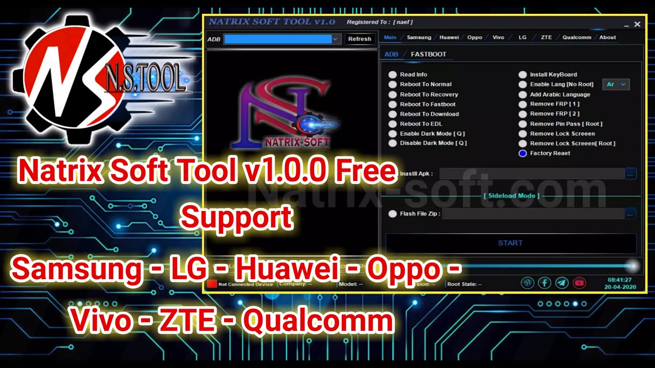 Download Natrix Soft Tool v1.0 FREE - Samsung -Lg -Huawei-Oppo -Vivo -ZTE-Qualcomm