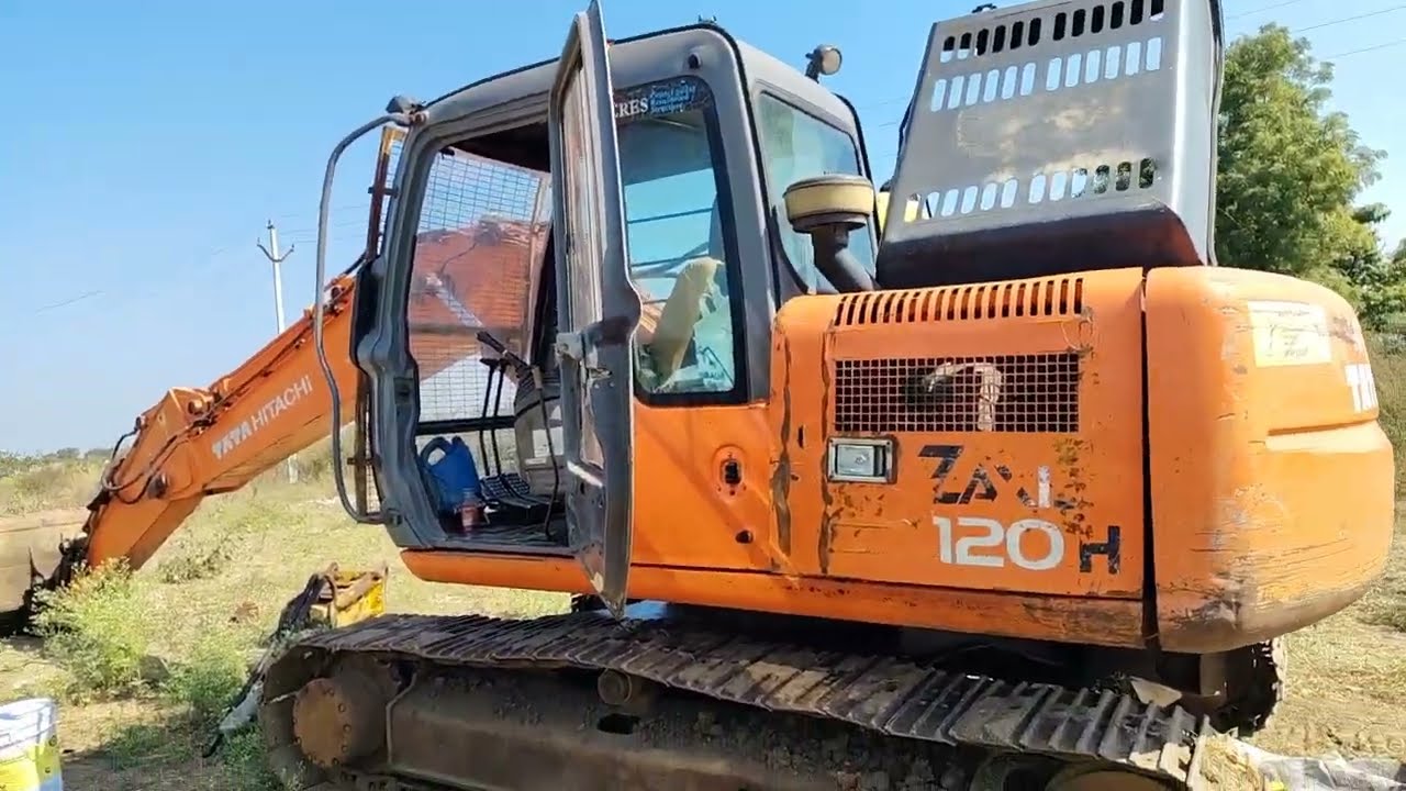 Tata Hitachi zaxis 120 Engine oil sarvice