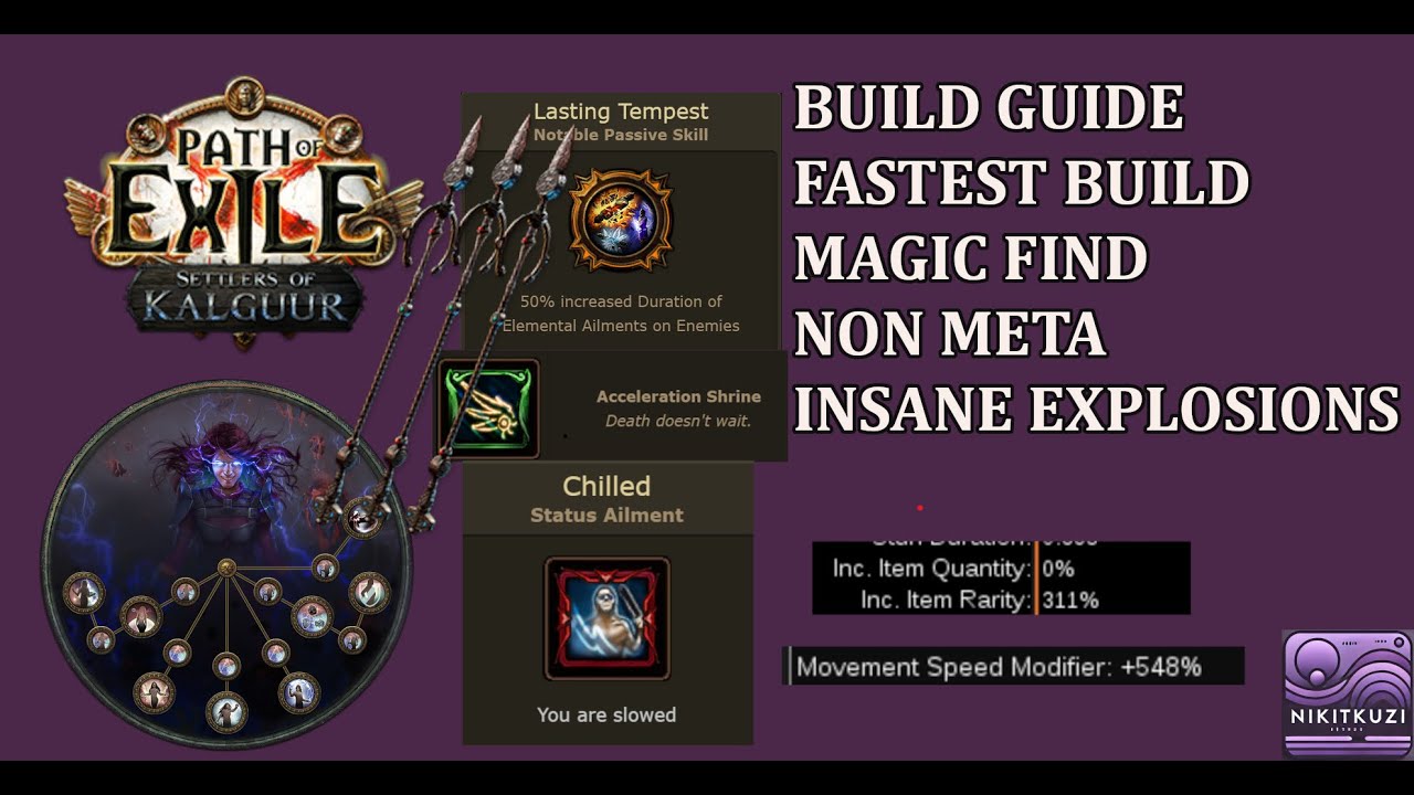 Poe 3.27 | Build Guide | Fulcrum Self Chill MF | Fastest build | Insane clear | Non meta |Magic Find