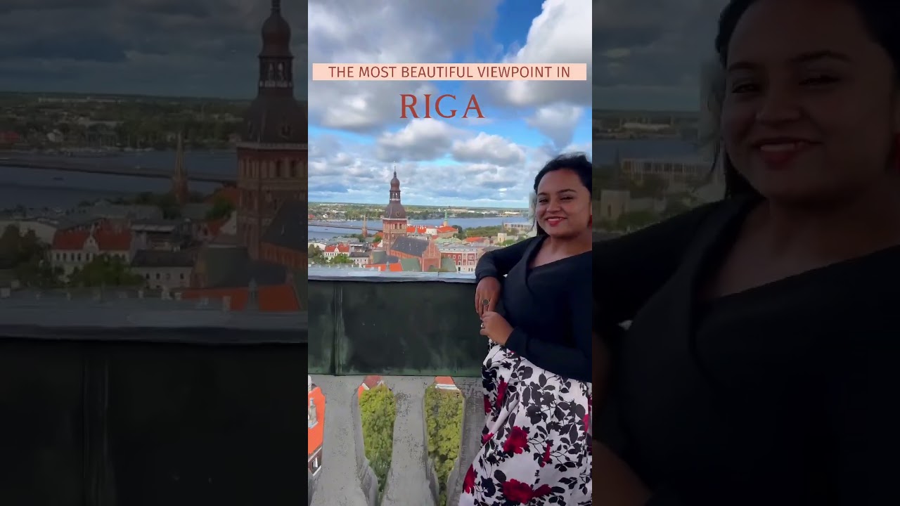 The most beautiful viewpoint in Riga, Latvia #fyp #budgettravel